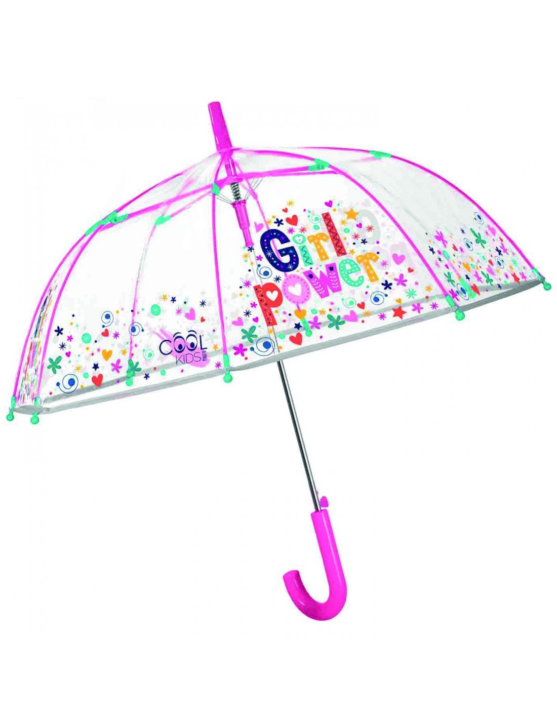 Paraguas Infantil Automático Transparente Girl Power Color MULTICOLOR Talla  U.