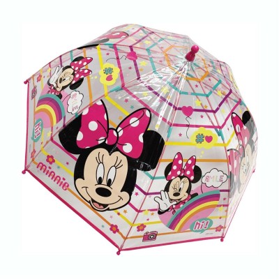 Paraguas Infantil Transparente forma Minnie Mouse Color MULTICOLOR Talla U.