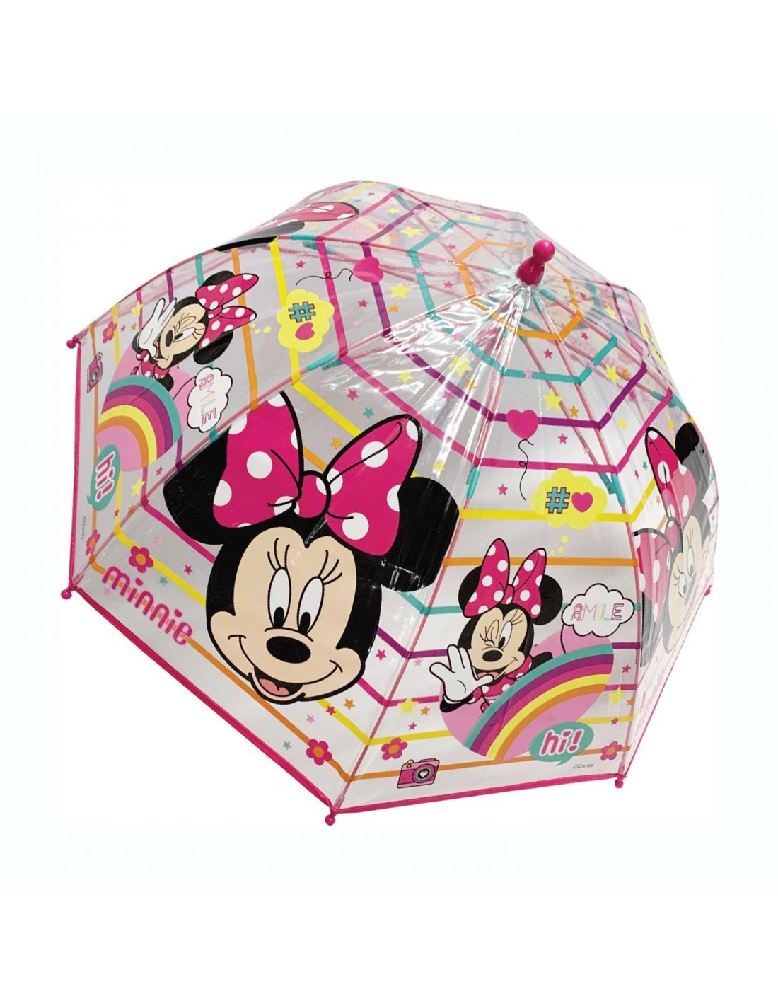 Paraguas Infantil Transparente cúpula Minnie Mouse Color MULTICOLOR Talla U.